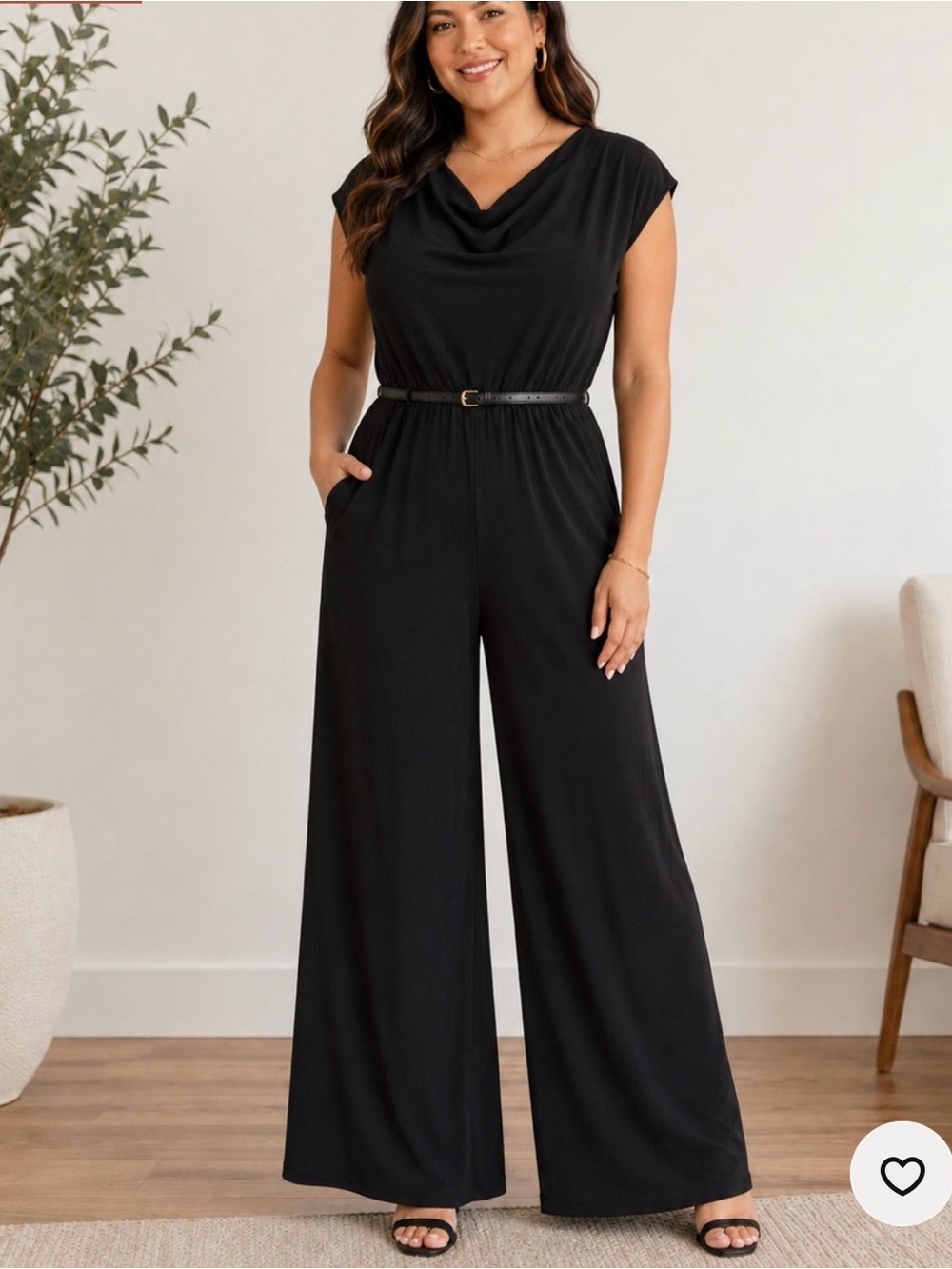 Black Wide-Leg Jumpsuit
